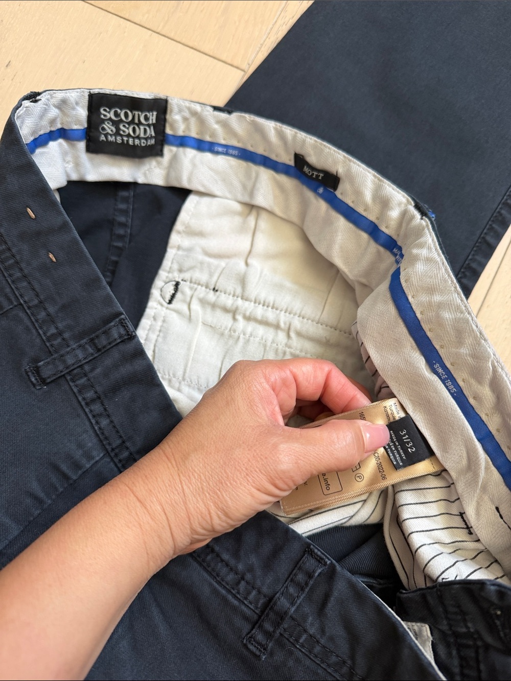 Scotch & Soda Men's Dark Navy Chinos